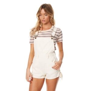 Mink pink Lace Up Overall